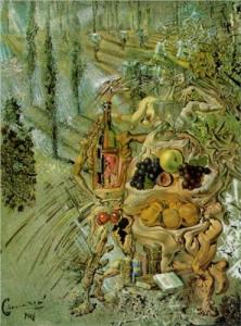 Dionysus Spitting the Complete Image of Cadaques on the Tip if the Tongue of a Three Storied Gaudian Woman, Salvadore Dali, 1958, Private Collection