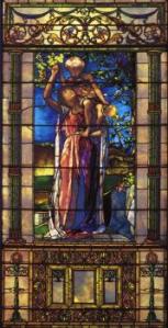 The Infant Bacchus, John LaFarge, 1882, Museum of Fine Arts, Boston, Stained Glass, 89"X 45"