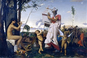 ANacreon, Bacchus and Amor, Jean-Leone Gerome, 1848, Musee des Augustines, France 53" X 83"